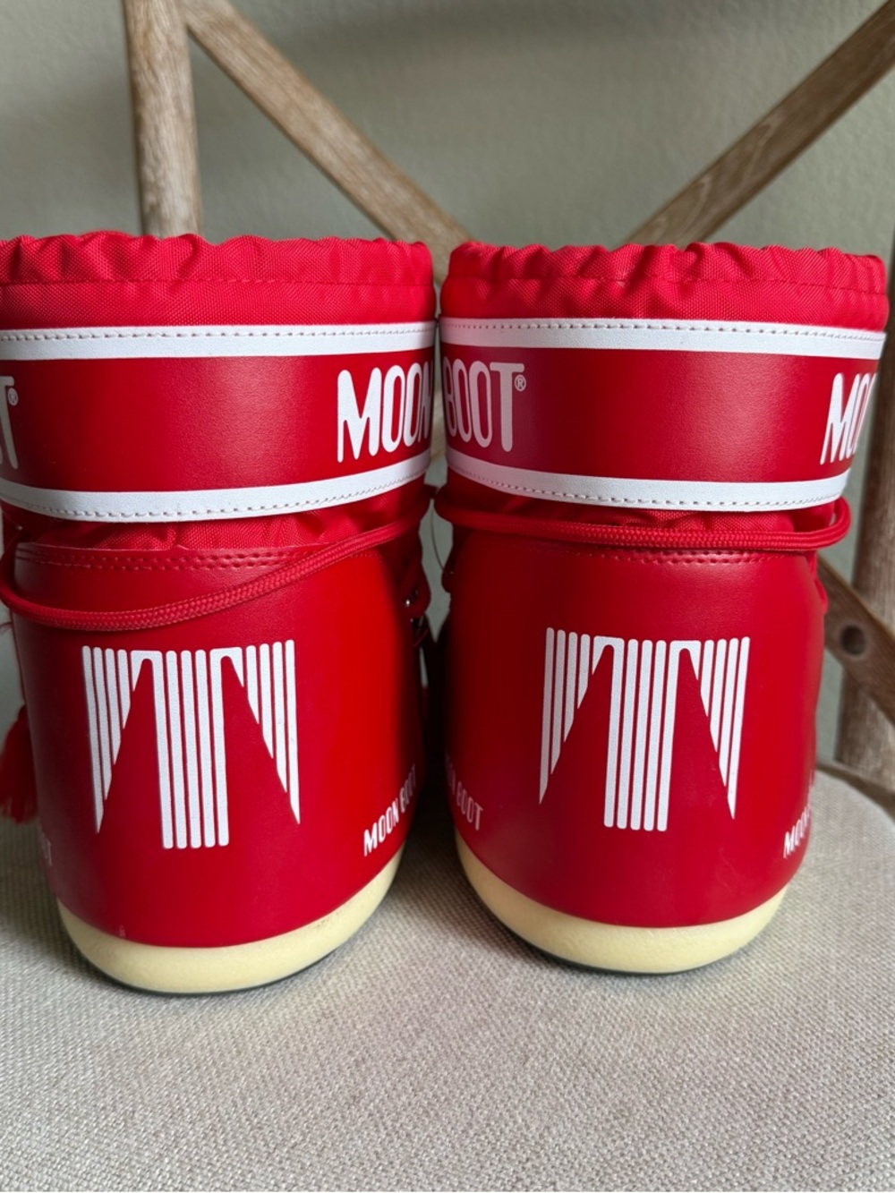 Moon boot icon low red nylon boots - Picture 5 of 6